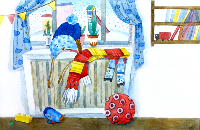 Иллюстрация к сказке "История синей варежки"