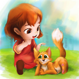 Иллюстрация к рассказу "Подарок божьей коровки"