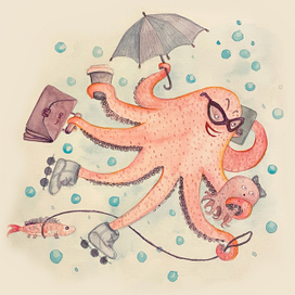 Деловая осьминожка