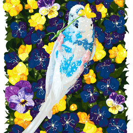 Векторный попугайчик