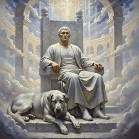 Понтий Пилат с собакой, небеса