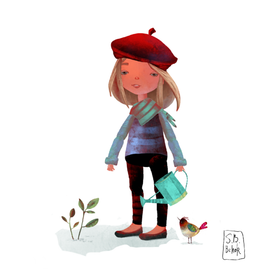 Девочка с лейкой