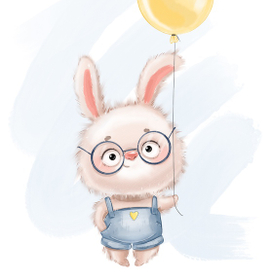 Кролик и воздушный шарик 