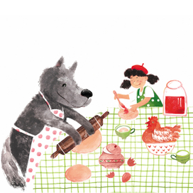 полуполосная Волк и Шапочка