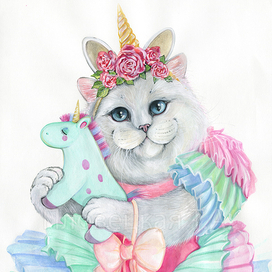 Кошка единорожка