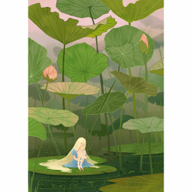 Дюймовочка l Книжная иллюстрация