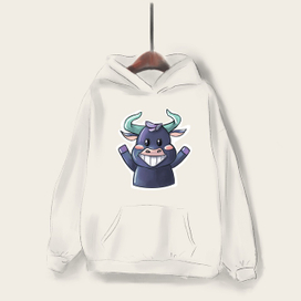 Little Ox hoodie print | happiness
