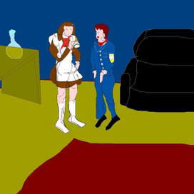 Карик и Валя в кабинете профессора