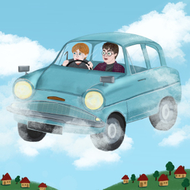 Фан-арт Гарри Поттер и Рон Уизли