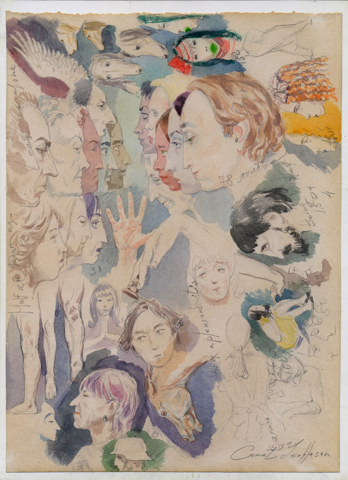 Наброски. Акварель. 17 х 28 см.