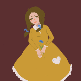 В желтом платье