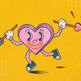 Сердце валентинка