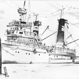 набросок-у причала