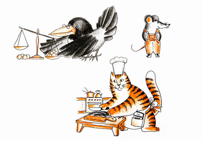 Кот, Мышь и Ворона