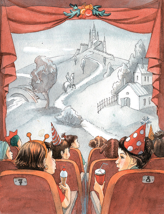 В кинотеатре. Из "Новогодней книги" Джанни Родари