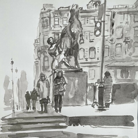 В Питере снег