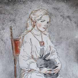 Девушка с кроликом