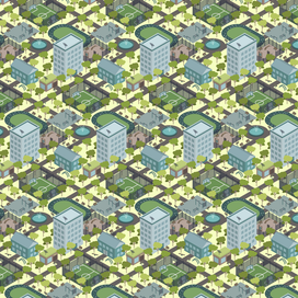 Городскок паттерн в изометрии