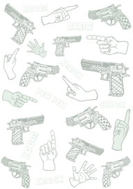 принт для чехлов ipad "пушки"