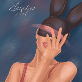 Девушка в маске зайца