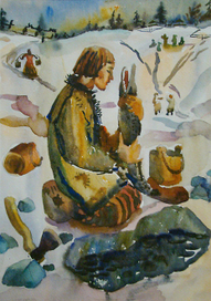 Иллюстрация к сказке "По щучьему велению"