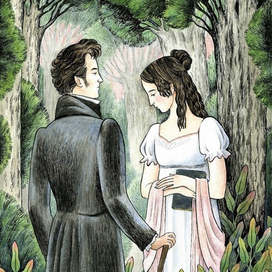 Иллюстрация для обложки Евгения Онегина