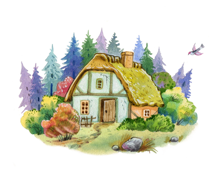 Заставка к сказке Братьев Гримм "Гензель и Гретель" ,  Эксмо