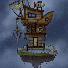 Дом рыбака в атмосфере