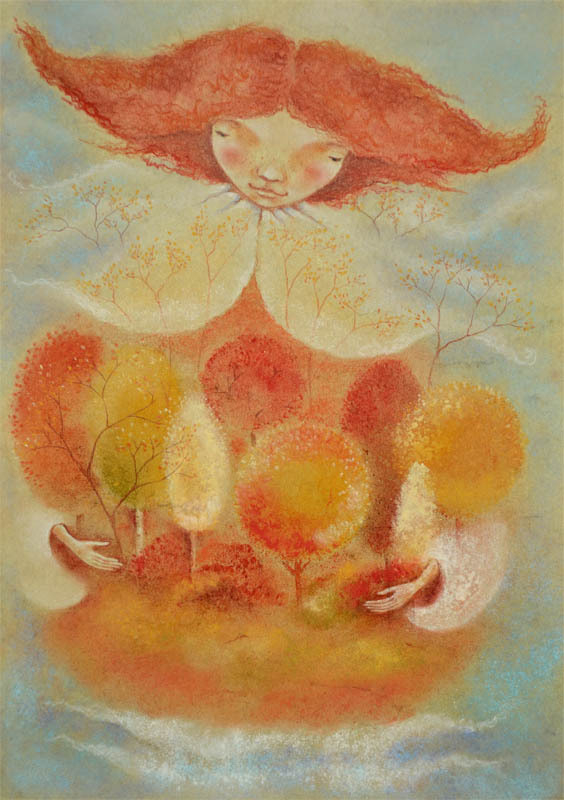 Осень рыжая садовница...