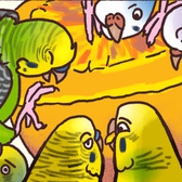 Комикс "Чика" о приключениях волнистого попугайчика