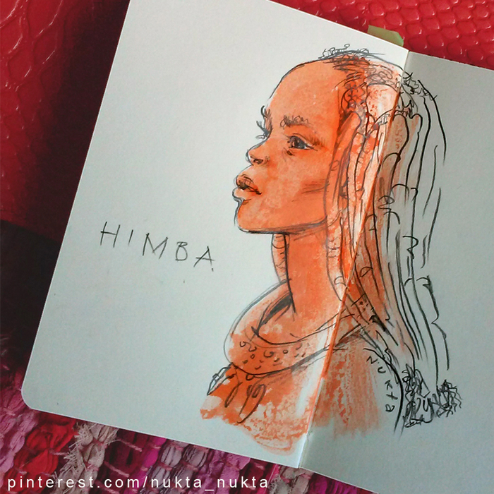 скетч Девушка из племени Химба