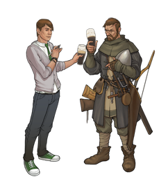 Автопортрет с персонажем