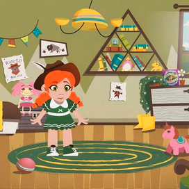 Детская комната ребёнка в векторе