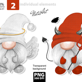 Гном ангел и черт