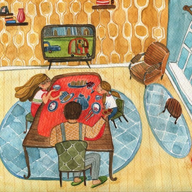 Чаепитие. Иллюстрация к  книге