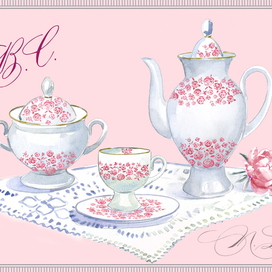 Открытка с фарформ