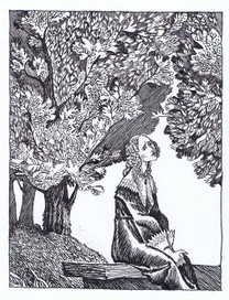 иллюстрация к произв. А.С.Пушкина "Пир во время чумы"