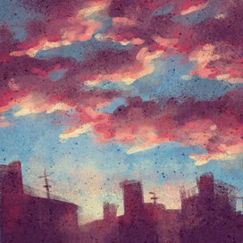 Закат над городом