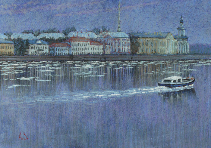 Нева весною