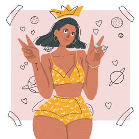 Девушка в купальнике 