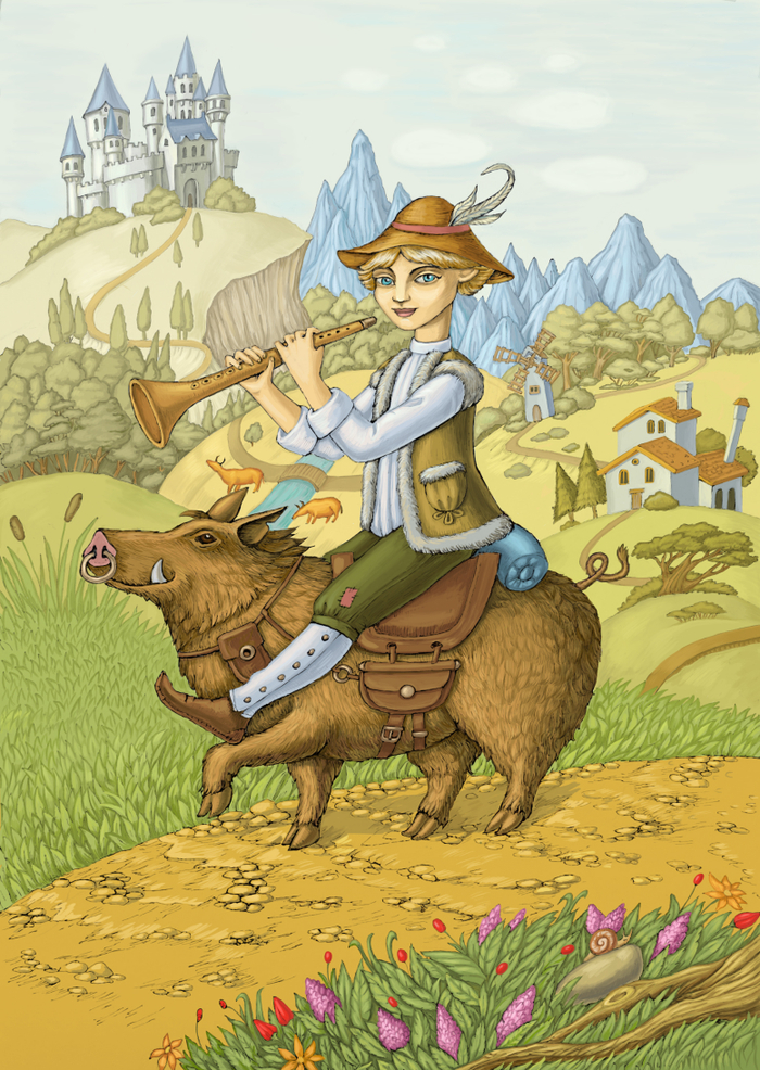 Мальчик и кабан