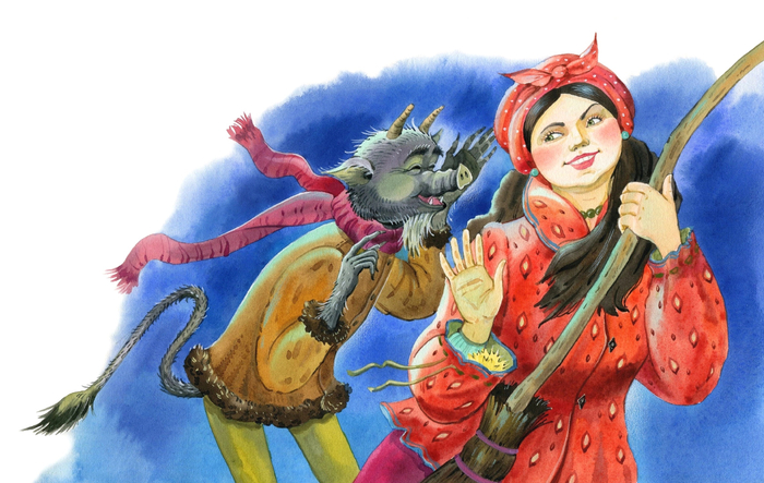 К повести Н.Гоголя "Ночь перед Рождеством", для изд. Эксмо