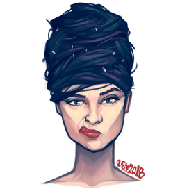 портрет какой-то женщины с отличной причёской 