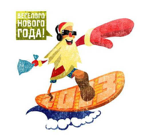 Санта-серфингист