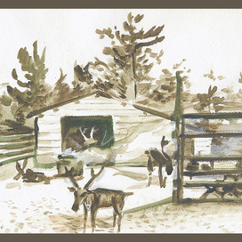 Олений дом. Гризайль