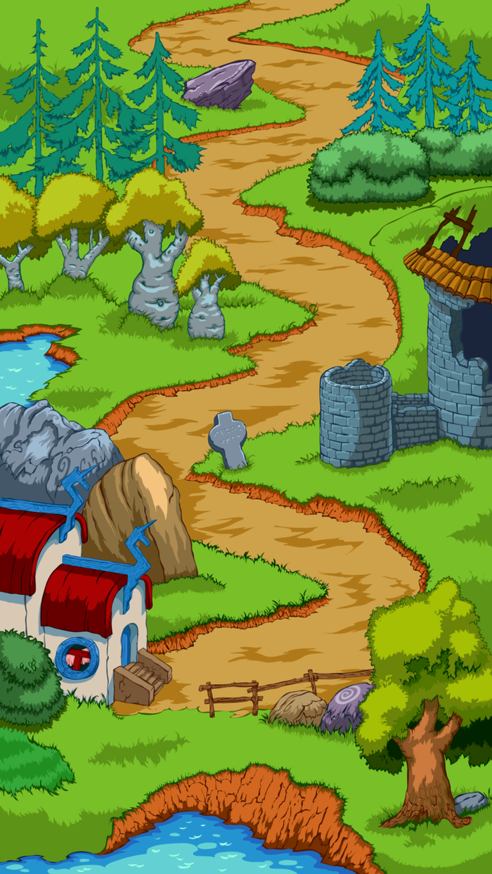 карта лес,начало пути