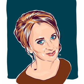 Катя — векторный потрет