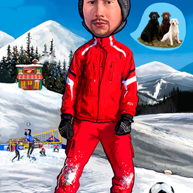 портрет лыжника