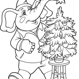 Новогодняя раскраска