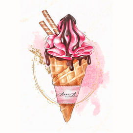 Pink ice cream
